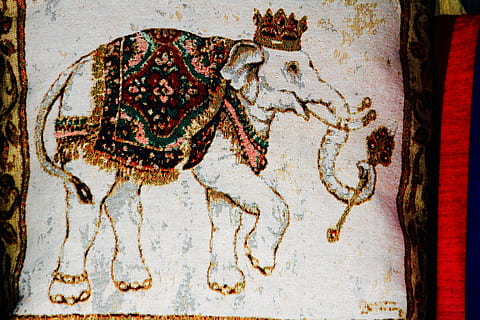 stof, elefant, mønster, trykt, stødtand, trykt på, t-shirt, krone, scepter, ingen mennesker, indendørs, tæt på, dag, dyr, dyre temaer, mad og drikke, hvirvelløse, mad, dyreliv, dyr i naturen, insekt, forvitret, et dyr, tekstureret, natur, direkte over, gammel, 5K, CC0, offentligt domæne, royaltyfrie