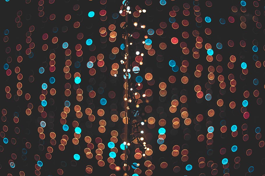 fotografia de bokeh, blanc, llums de corda, llums, textura, patró, cercle, bokeh, taronja, verd blavós, fosc, verd blau i taronja, color, llum, fons, forma geomètrica, il·luminat, forma, multicolor, marc complet, cap gent, disseny, equips d’il·luminació, gran grup d'objectes, brillant, celebració, variació, naturalesa, resum, llum - fenomen natural, nit, 4K