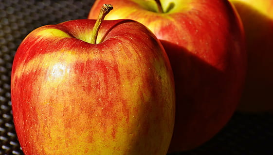 apple, fruit, ripe, healthy, vitamins, red, food, still life, apfelernte, fruits, bless you, food and drink, healthy eating, freshness, apple - fruit, close-up, no people, day, wellbeing, indoors, group of objects, focus on foreground, single object, plant stem, studio shot, healthy lifestyle, three objects, 5K, CC0, public domain, royalty free