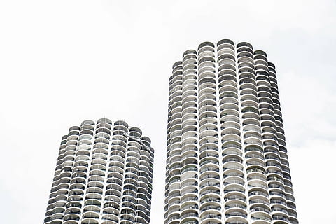 architectural, photography, two, high, rise buildings, rise, buildings, architecture, infrastructure, skyscraper, sky, twin, tower, industry, business, day, no people, modern, neat, city, white background, outdoors, built structure, tall - high, building, building exterior, low angle view, construction industry, nature, stack, copy space, residential district, office building exterior, 5K, CC0, public domain, royalty free
