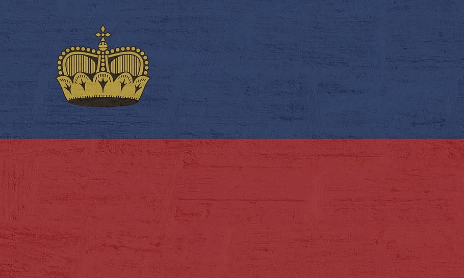 Liechtenstein, bandera, internacional, funció de construcció de parets, cap gent, còpia espai, arquitectura, blau, estructura construïda, art i artesania, groc, dia, fons, a l'aire lliure, penjant, textura, exterior de l'edifici, comunicació, creativitat, equips d’il·luminació, edifici, patró, paret, 1080P