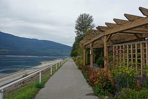 perspektiv, fjern, sti, landskab, forsvindende, udendørs, scene, vand, bjerg, dag, natur, vejen frem, arkitektur, landlige scene, scenics, plante, himmel, ingen mennesker, skønhed i naturen, bygget struktur, træ, sky - himmel, retning, vej, blomst, transportmidler, scenics - natur, faldende perspektiv, 5K, CC0, offentligt domæne, royaltyfrie