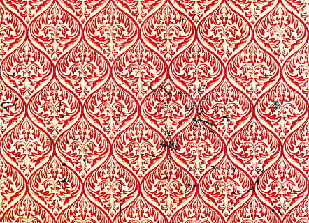 hvid, rød, tapet, mønster, repetitive, struktur, linoleum, tæt på, væg, vignet, tekstureret, overflade, farves, enkelhed, skulptur, ridset, ru, panel, maleri, gammeldags, gammel, baggrunde, design, fuld ramme, Kunst og håndværk, ingen mennesker, kreativitet, blomstermønster, tekstil, håndværk, flise, gulve, multi farvet, indendørs, murbygningsfunktion, form, gentagelse, udsmykkede, flisebelagt gulv, 1080P, CC0, offentligt domæne, royaltyfrie