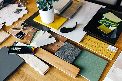 working, material samples, paper cutouts, Designers, material, samples, paper, fabric, design, concept, project, arrangement, composition, sample, cutout, idea, indoors, table, business, computer, desk, laptop, document, wood - Material, no People, close-up, day, ink, high angle view, still life, wireless technology, communication, furniture, technology, pen, connection, creativity, art and craft, equipment, office, office supply, occupation, art and craft equipment, 5K