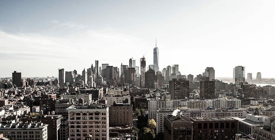 Antenne, Foto, Stadt, Weiß, Wolken, tagsüber, Luftbild, weiße Wolken, städtische Skyline, Stadtbild, Wolkenkratzer, städtische Szene, Vereinigte Staaten von Amerika, New York City, Manhattan - New York City, Innenstadt, Gebäudehülle, die Architektur, berühmter Platz, gebaute Struktur, Stadt leben, Bürogebäude, Architektur und Gebäude, Reiseorte, Finanzviertel, Panorama-, Gebäude, Bürogebäude außen, Himmel, Landschaft, Wohngegend, überfüllt, große Höhe, Reiseziele, Menge, modern, Turm, Natur, draußen, Siedlung, 4K