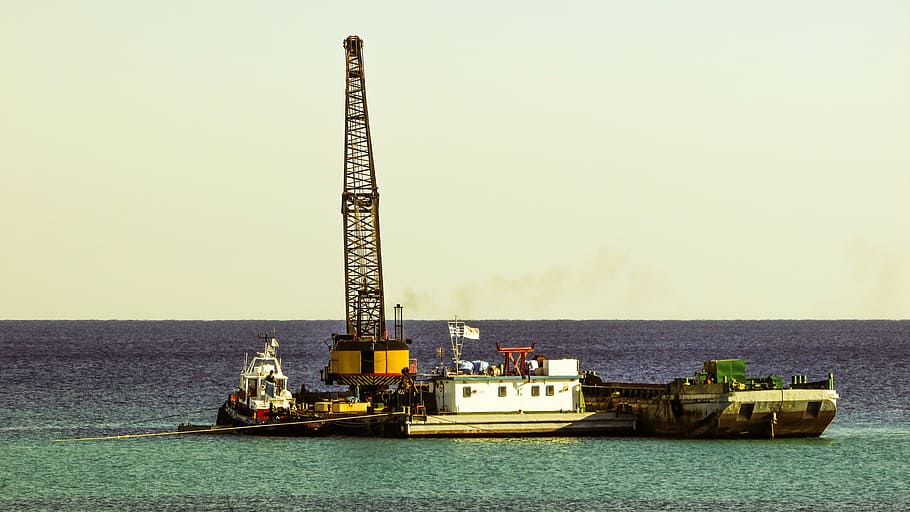 draga, plataforma flotant, dragatge, barcassa, plataforma, construcció, grua, vaixell, remolcador, màquina pesada, equipament, marina, ayia napa, Xipre, mar, vaixell nàutic, grua - maquinària de construcció, Torre de perforació petroliera, indústria, port, transport, indústria del petroli, aigua, generació de combustible i energia, cel, plataforma offshore, naturalesa, plataforma de perforació, arquitectura, cap gent, estructura construïda, maquinària, combustibles fòssils, a l'aire lliure, dia, Pol · lució, 4K