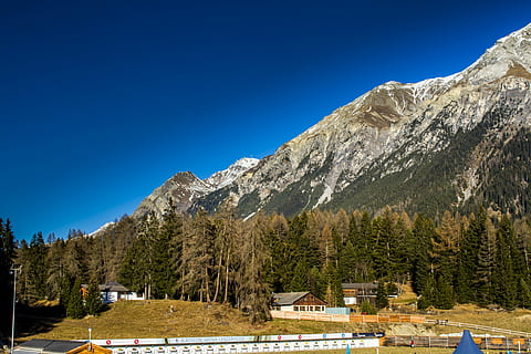 high, dynamic, range, Hdr, High Dynamic Range, digital processing, digital, high contrast, hdr image, contrast, dynamics, hdr photography, winter, icy, frost, hoarfrost, cold, landscape, biathlon, snow, winter cold, mountain, mountain range, tree, no people, pine tree, sky, plant, beauty in nature, scenics - nature, cold temperature, nature, clear sky, blue, day, non-urban scene, tranquility, built structure, architecture, tranquil scene, snowcapped mountain, outdoors, mountain peak, 4K, CC0, public domain, royalty free