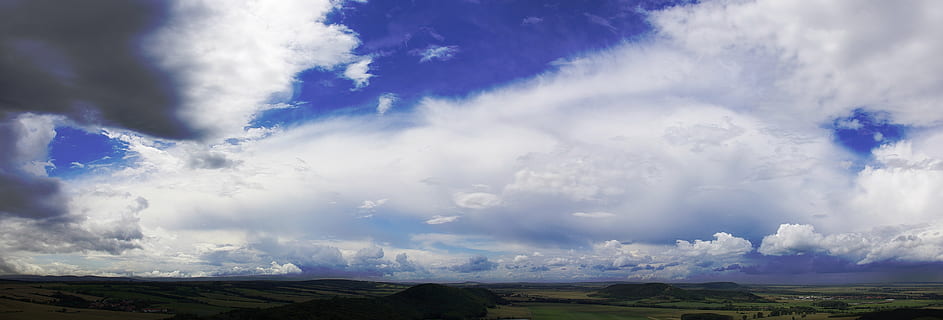 nuvole, cielo, blu, paesaggio, forma di nuvole, cielo coperto, infinito, bianca, imponente, umore, nube, orizzonte, nuvolosità, nuvola di nuvole, Germania, natura, nuvola - cielo, Paesaggi, all'aperto, estate, Cloudscape, ambiente, scenics - natura, bellezza nella natura, panoramico, scena non urbana, scena rurale, nessuno, terra, giorno, pianura, orizzonte sopra terra, 8K, CC0, dominio pubblico, privo di copyright