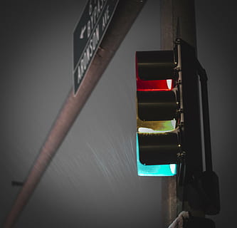 blur, city, close-up, focus, illuminated, light, road, safety, street, traffic lights, transportation system, communication, sign, wall - building feature, text, lighting equipment, indoors, low angle view, architecture, information, night, no people, western script, built structure, technology, glowing, guidance, metal, information sign, electricity, ceiling, fluorescent light, 2K, CC0, public domain, royalty free