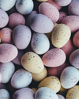 gri, roz, galben, oua de prepelita, ouă, oua de Paste, bomboane, Paști, pătat, picățele, dulce, vacanţă, colorat, colorate, vanatoarea de oua de Paste, tradiţie, pictat, ascuns, Aprilie, celebrare, distracţie, ou, alimente, mancare si bautura, cadru complet, fundaluri, nici o persoana, ou animal, bunăstare, abundenţă, mâncat sănătos, în interior, prospeţime, grup mare de obiecte, a închide, natură moartă, mancare cruda, vedere în unghi mare, alegere, 2K, CC0, domeniu public, fără drepturi de autor