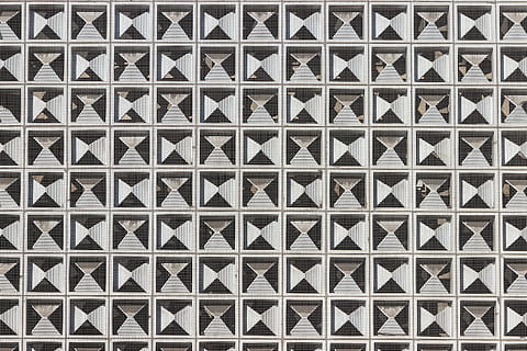 pattern, background, structure, abstract, squares, triangle, backgrounds, architecture, seamless, built structure, full frame, shape, no people, repetition, design, geometric shape, textured, metal, gray, architectural feature, day, indoors, modern, close-up, alloy, steel, ceiling, architecture and art, 5K, CC0, public domain, royalty free