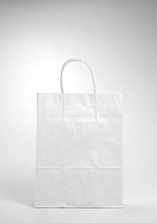 bolso, marca, prototipo, foto de estudio, copia espacio, bolsa de la compra, adentro, Al por menor, bolsa de papel, papel, solo objeto, nadie, compras, consumismo, el color blanco, encargarse de, fondo gris, sencillez, dos objetos, separar, celebracion, fondo de color, blanco, limpiar, 1080P, CC0, dominio público, libre de derechos
