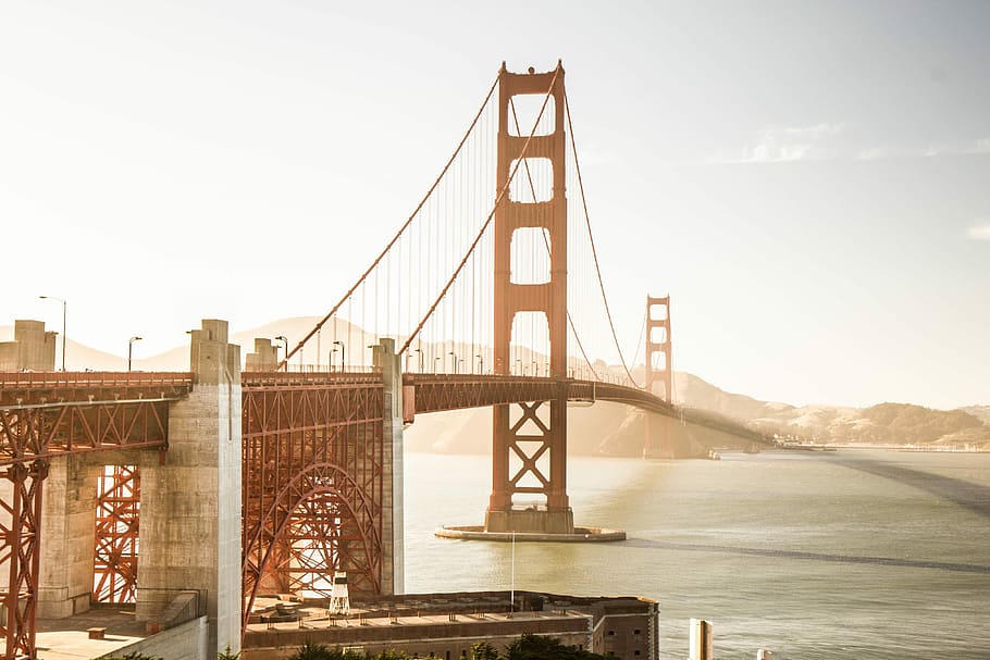 messingbro, grå, skyer, messing, bro, USA, berømte sted, bro - menneskeskabt struktur, california, New York City, san francisco county, hængebro, Golden Gate bro, arkitektur, by skyline, manhattan - new york city, brooklyn - new york, bybilledet, himmel, rejsemål, bygget struktur, by, manhattan broen, San Francisco - Californien, urban scene, dag, ingen mennesker, internationale vartegn, rejse, udendørs, rejse steder, forbindelse, flod, transportmidler, vand, ingeniørarbejde, natur, turisme, Bugt, bugt vand, 4K