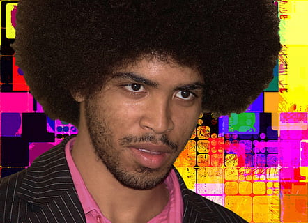 om, afro, model, față, păr, coafura, frumos, portret, vedere, expresie, gură, lovitură de cap, o persoana, privind camera, tânăr adult, Barbat tanar, a închide, vedere din față, în interior, multi colorate, bărbați, barbă, Activitatea de agrement, par cret, culoarea roz, stiluri de viață, text, adult, oameni adevărați, viata de noapte, umane, 1080P, CC0, domeniu public, fără drepturi de autor