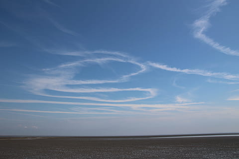 clouds, sky, blue, clouds form, cumulus clouds, cloudy, above the clouds, landscape, cloud - sky, scenics - nature, environment, horizon, horizon over land, tranquility, nature, land, tranquil scene, beauty in nature, day, no people, rural scene, field, transportation, outdoors, non-urban scene, semi-arid, arid climate, climate, 5K, CC0, public domain, royalty free