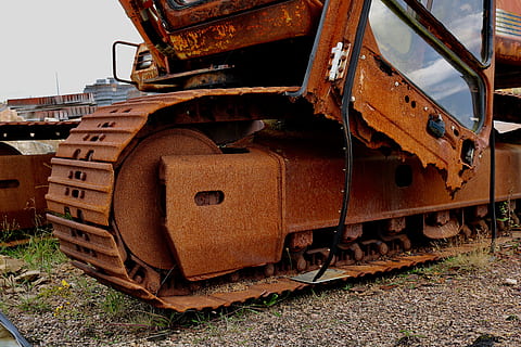 excavators, chain, drive, blade, construction machine, backhoe bucket, site, machine, old, tool, construction work, construction, vehicle, hydraulic, work, build, hitachi, rusted, technology, industry, metal, metallic, mechanically, iron chain, chain roll, teeth, wheels, journal, historically, lifting device, traffic, promotion, planetary gear, close up, transmission, mechanics, performance, gear, motor, transportation, mode of transportation, rusty, rail transportation, day, no people, land vehicle, train, track, train - vehicle, damaged, railroad track, decline, field, land, obsolete, deterioration, nature, abandoned, outdoors, wheel, ruined, shunting yard, railroad car, 5K, CC0, public domain, royalty free