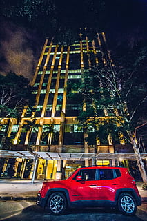 Straße, Beleuchtung, Nacht-, die Architektur, Gebäude, Auto, Abend, modern, draußen, Zeitraffer, Transportsystem, Bäume, städtisch, Fahrzeug, Transportmittel, Baum, Kraftfahrzeug, Landfahrzeug, Transport, Stadt, Pflanze, rot, beleuchtet, Gebäudehülle, gebaute Struktur, Feier, Natur, keine Leute, Himmel, 5K, CC0, gemeinfrei, lizenzfrei