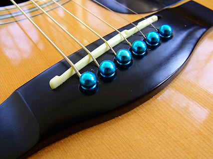 brown, black, acoustic, guitar, Acoustic, Guitar, Bridge, Strings, saddle, music, sound, wood, classical, instrument, musical instrument, wood - material, no people, arts culture and entertainment, close-up, table, string instrument, high angle view, musical equipment, indoors, still life, relaxation, musical instrument string, blue, leisure games, string, multi colored, leisure activity, 2K, CC0, public domain, royalty free