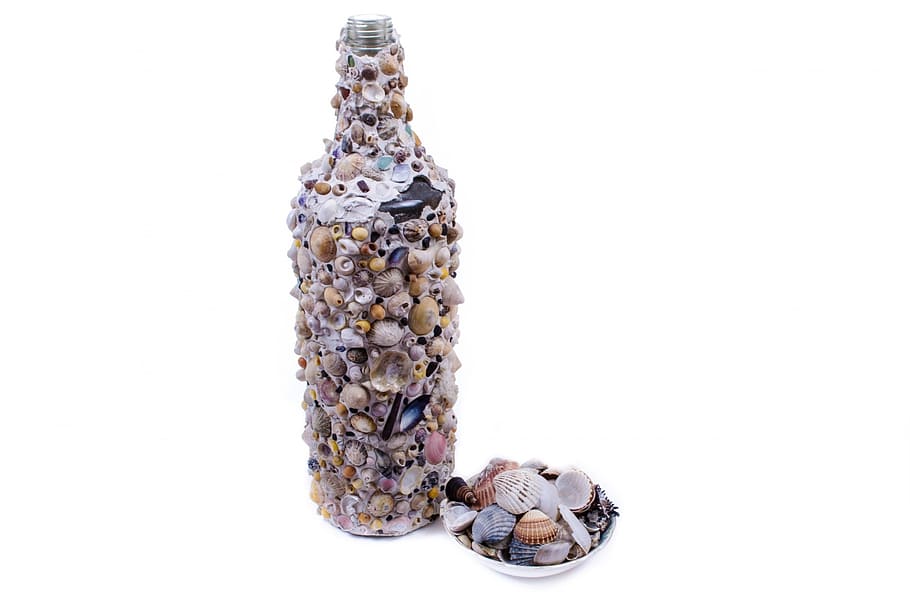 bottiglia, conchiglie, bicchiere, arte, mare, decorazione, naturale, spiaggia, isolato, bianca, sfondo, conchiglia, girato in studio, sfondo bianco, in casa, nessuno, abbondanza, avvicinamento, ritagliare, scelta, copia spazio, variazione, ricchezza, natura morta, assistenza sanitaria e medicina, singolo oggetto, grande gruppo di oggetti, natura, finanza, 1080P
