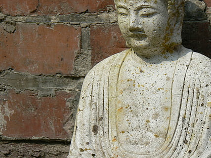 Buddha, zeď, Pozadí, socha, sochařství, nikdo, detail, den, venku, lidské zastoupení, zastoupení, umění a řemesla, architektura, starý, stavba, mužská podobnost, zvětralý, nástěnný prvek, náboženství, víra, duchovno, Dějiny, řemeslo, cihlový, zhoršení, zničil, 2K, CC0, veřejná doména, bez autorských práv