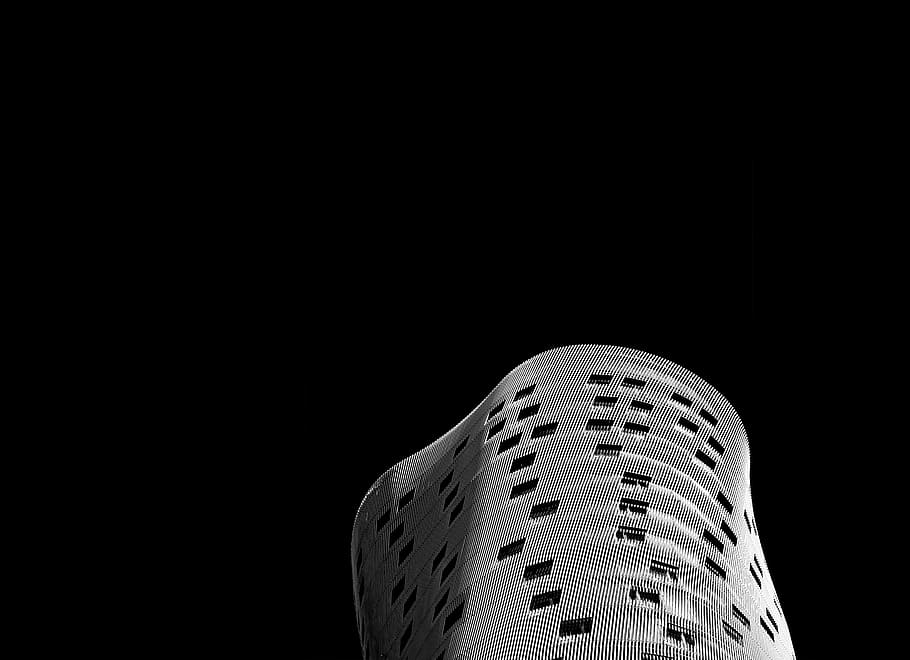 alb-negru, structural, fotografie, clădire, zgârie-nori, arhitectură, turn, cadru, fereastră, oţel, minim, monocrom, spațiu negativ, constructie, spațiu copie, vedere unghiulară joasă, construită, nici o persoana, noapte, în interior, Fundal negru, model, elimina, cer, a închide, cer senin, echipamente de iluminat, întuneric, tehnologie, natură, studio shot, exteriorul clădirii de birouri, 8K