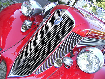 Studebaker, 1935, Oldtimer, Cabrio, klassische Autos, Fahrzeug, pkw, Kraftfahrzeuge klassische Autos, klassisch, Landfahrzeug, Scheinwerfer, Transportmittel, Auto, Retro-Stil, Kraftfahrzeug, Metall, Transport, Tag, glänzend, keine Leute, Nahansicht, rot, Chrom, Antiquität, Lichtanlage, Jahrgang, draußen, Luxus, silberfarben, 1080P, CC0, gemeinfrei, lizenzfrei