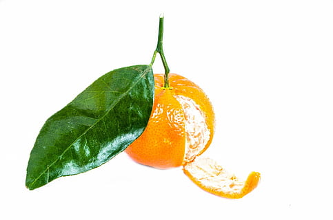 Mandarin, White, Leaf, Close-Up, green, isolated, tangerine, ripe, foliage, nobody, tropical, dessert, sweet, peel, diet, organic, yellow, orange, full, cutout, citrus, macro, stem, healthy, vitamin, fruit, background, fresh, nutrition, cut out, white background, food, green color, freshness, studio shot, food and drink, healthy eating, plant part, orange color, indoors, wellbeing, orange - fruit, citrus fruit, still life, copy space, no people, 1080P, CC0, public domain, royalty free