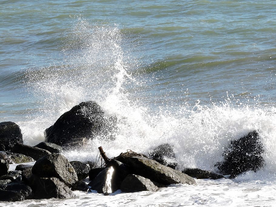 roques, onades, mar, aerosol, aigua, mar, esprai, moviment, a l'aire lliure, cap gent, onada, esquitxades, rock, bellesa a la natura, rock - object, poder a la natura, naturalesa, sòlid, poder, dia, esport, colpejar, esport aquàtic, trencament, aigua que flueix, 2K