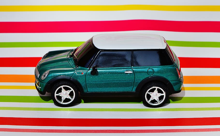 Mini cooper, automàtic, model, vehicle, mini, verd, cotxe, vehicle terrestre, transport, roda, vermell, manera de transport, automòbil, joguina, cotxe de joguina, estil retro, cap gent, multicolor, color vibrant, color verd, cotxe de carreres, esport, groc, fons de colors, cursa esportiva, blau, 5K