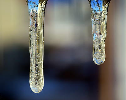 to frosne ister, is, kold, vinter, dryppe, istap, frost, tæt, vand, natur, perle, ingen mennesker, tæt på, Frosset, fokus på forgrunden, kold temperatur, miljø, udendørs, iskrystal, reagensglas, videnskab, selektiv fokusering, krystal, renhed, 4K, CC0, offentligt domæne, royaltyfrie