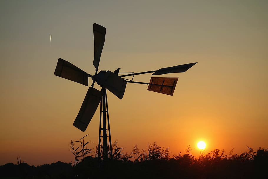 silhouette, mulino a vento, d'oro, ora, pompa dell'acqua, pompa ad acqua azionata dal vento, mulino, pompa, tramonto, sole, crepuscolo, sera, cielo serale, Olanda, olandese, cielo, energia rinnovabile, conservazione dell'ambiente, energia alternativa, energia eolica, natura, turbina, colore arancione, turbina eolica, combustibile e produzione di energia, ambiente, mulino a vento tradizionale, nessuno, bellezza nella natura, tecnologia, scenics - natura, all'aperto, risorse sostenibili, 4K