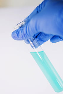 shallow, focus photography, cyan, liquid, filled, test tube, laboratory, sample tube, research, experiment, medical, the test, science, healthcare And Medicine, scientific Experiment, biology, biotechnology, chemistry, blue, medicine, scientist, human hand, hand, indoors, human body part, studio shot, one person, close-up, holding, occupation, white background, protection, education, surgical glove, finger, care, 4K