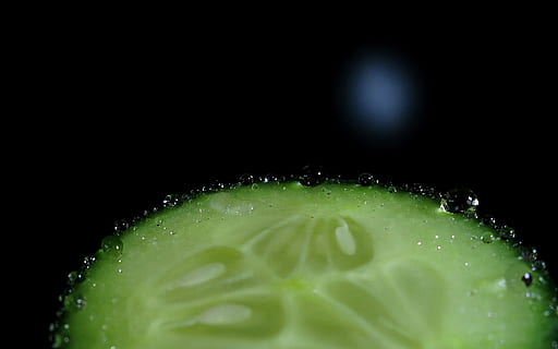 cucumber, slice, vegetable, fresh, salad, cut, water, drop, food and drink, studio shot, close-up, freshness, healthy eating, fruit, green color, black background, indoors, citrus fruit, no people, food, lemon, wellbeing, drink, selective focus, purity, 2K, CC0, public domain, royalty free