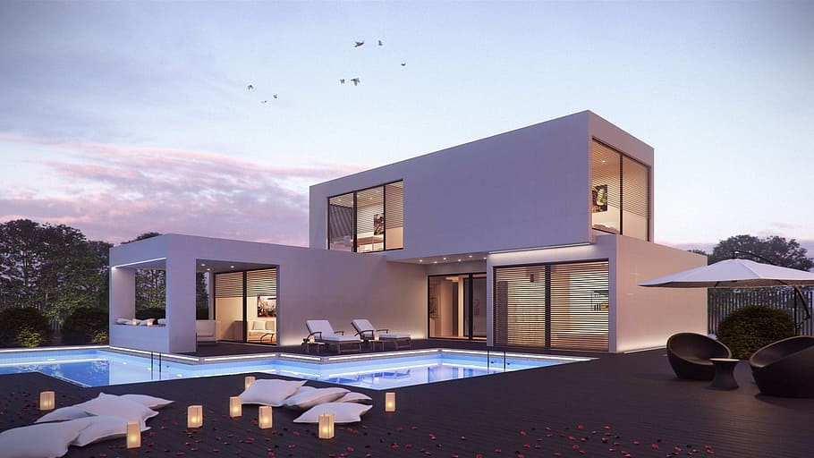blanc, marró, concret, mansió, arquitectura, render, extern, disseny, Photoshop, 3d, 3d màx, render de corona, piscina, casa modular, casa, casa prefabricada, modular, casa de vacances, gràfics, disseny extern, representació arquitectònica, post-producció, fotorrealista, espanya, Itàlia, luxe, modern, finestra, cap gent, riquesa, cel, edifici, estructura construïda, habitació domèstica, interior de casa, cadira, la vida domèstica, taula, mobles, naturalesa, aigua, seient, exterior de l'edifici, 1080P