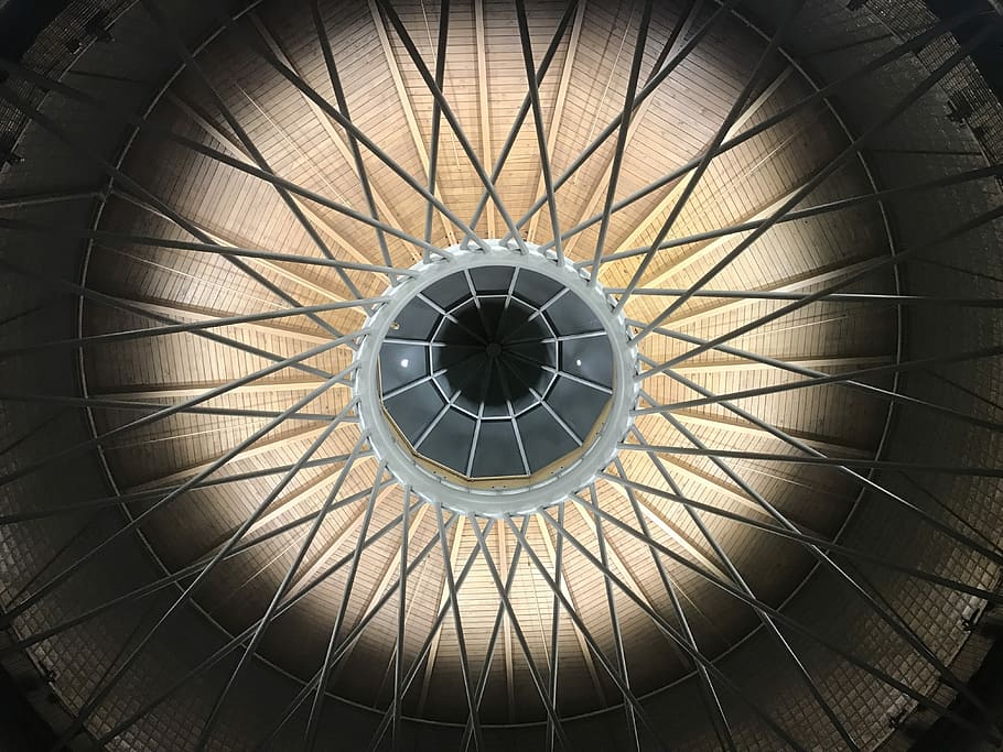 Basso, foto ad angolo, soffitto a sbalzo, architettura, modello, soffitto, forma, struttura costruita, forma geometrica, cerchio, in casa, design, nessuno, direttamente sotto, cupola, luce del sole, sfondi, giorno, Inquadratura dal basso, caratteristica architettonica, avvicinamento, fotogramma intero, lucernario, concentrico, ornato, architettura e arte, 4K