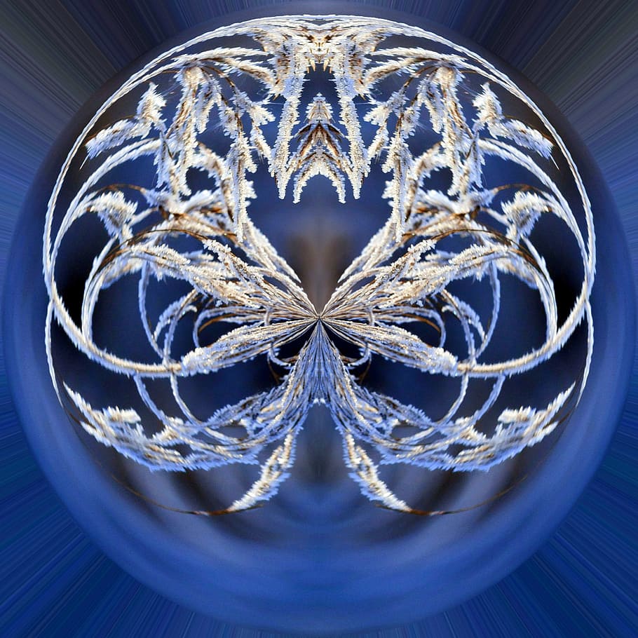 decorazione, fiocco di neve, ornato, arte, del desktop, astratto, modello, artistico, gelo hoare, pianeta, coordinate polari, blu, avvicinamento, nessuno, in casa, forma, design, arte e artigianato, sfera, girato in studio, cerchio, creatività, natura, simmetria, cibo e bevande, forma geometrica, surreale, natura morta, composito digitale, 1080P