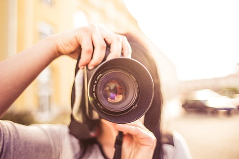 woman photographer closeup, Woman, Photographer, Closeup, camera, people, camera - Photographic Equipment, holding, one Person, photographing, outdoors, photography Themes, caucasian Ethnicity, adult, young Adult, hobbies, lifestyles, adults Only, smiling, casual Clothing, looking, human body part, human hand, hand, lens - optical instrument, activity, technology, photographic equipment, close-up, focus on foreground, digital camera, occupation, women, slr camera, 5K