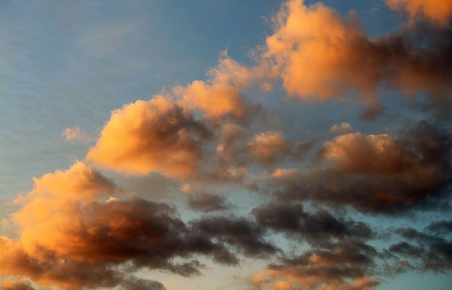 himmel, skyer, skydække, sky - himmel, skønhed i naturen, scenics - natur, dramatisk himmel, ingen mennesker, solnedgang, cloudscape, natur, ro, orange farve, baggrunde, lav vinkel visning, udendørs, storm sky, miljø, storm, idyllisk, overskyet, ildevarslende, meteorologi, magt i naturen, 4K