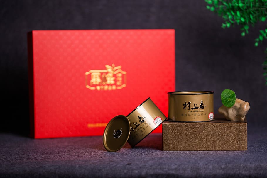 tea, hand, Tea, Hand, text, cultures, studio shot, no people, indoors, red, still life, celebration, paper, holiday, event, chinese new year, gift, table, non-western script, emotion, new year's day, decoration, box - container, festival, black background, 4K