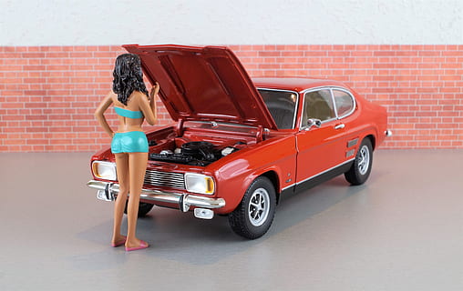 model de cotxe, ford, capri, capri, model, diorama, ford, capri, model, automàtic, oldtimer, joguines, cotxe esportiu, vell, vermell, esport de motor, vehicle, clàssic, ford capri, motor, campana, automoció, avaria del cotxe, desglossament, defecte, amb pèrdua, cotxe, longitud completa, només adults, transport, adult, manera de transport, adult jove, una persona, automòbil, dones, dia, dones joves, vehicle terrestre, estils de vida, assegut, celebració, de peu, moda, maó, pentinat, 5K, CC0, domini públic, lliure de regalies