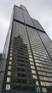 Sears Tower, chicago, architettura, Sears, Torre, Chicago, architettura, moderno, grattacielo, esterno dell'edificio, struttura costruita, attività commerciale, Inquadratura dal basso, cielo, costruzione, città, edificio per uffici esterno, ufficio, vetro - materiale, alto - alto, giorno, nessuno, natura, riflessione, all'aperto, nuvola - cielo, 5K, CC0, dominio pubblico, privo di copyright