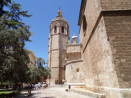 spain, value, bell tower, architecture, built structure, building exterior, place of worship, tree, building, the past, history, religion, travel destinations, belief, plant, tower, travel, sky, day, tourism, nature, old, outdoors, 4K, CC0, public domain, royalty free