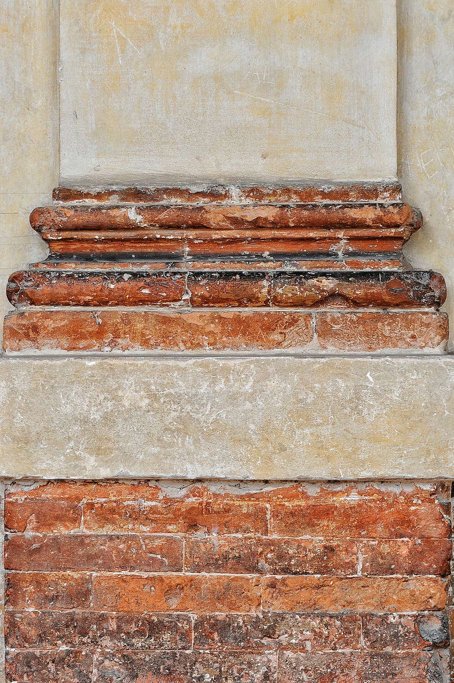 paret, columna, textura, historiador, pintura, artístic, marbre, pedra, funció de construcció de parets, resistent, vell, cap gent, arquitectura, estructura construïda, marc complet, fons, primer pla, dia, rovellat, espatllat, patró, exterior de l'edifici, metall, a l'aire lliure, mal estat, marró, deteriorament, maó, 4K