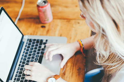 woman, using, macbook, pro, computer, pc, workplace, home office, desktop computer, startup, technology, work, office, screen, keyboard, business, display, electronics, business woman, case, young woman, blond, person, digital, mouse, student, studies, to study, study, web, organization, equipment, to write, internet, connection, marketing, surf, contact, wallpaper, women, laptop, people, working, females, adult, caucasian Ethnicity, typing, one Person, blond hair, hair, using laptop, wireless technology, communication, table, indoors, high angle view, lifestyles, young adult, hairstyle, 1080P, CC0, public domain, royalty free