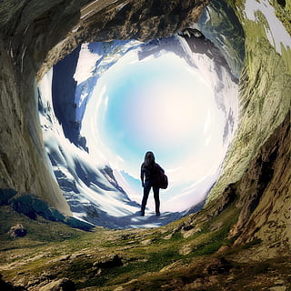 montagna, montaggio, la neve, una persona, persone reali, attività di svago, stili di vita, bellezza nella natura, lunghezza intera, in piedi, cielo, natura, scenics - natura, giorno, luce del sole, nuvola - cielo, la tranquillità, scena non urbana, retrovisore, scena tranquilla, uomini, all'aperto, 4K, CC0, dominio pubblico, privo di copyright
