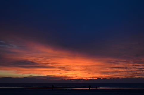 tramonto, blu, arancia, nuvole, cielo, cielo serale, natura, abendstimmung, acqua, lago, mare, umore, panorama, nuvola - cielo, scenics - natura, bellezza nella natura, la tranquillità, scena tranquilla, colore arancione, silhouette, orizzonte, spiaggia, cielo drammatico, terra, crepuscolo, nessuno, paesaggio, all'aperto, orizzonte sull'acqua, cielo romantico, 1080P, CC0, dominio pubblico, privo di copyright