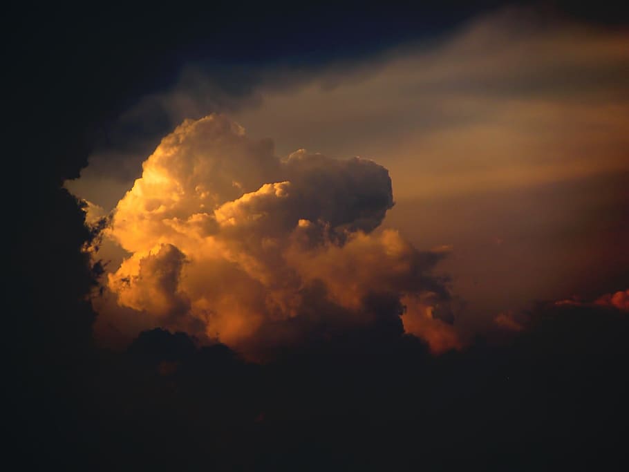 branco, nublado, céu, por do sol, cúmulo-nimbo, nuvem, nuvens, cumulus, pôr do sol, dramático, leve, luz solar, cores, cloudscape, natureza, clima, nuvem - céu, ao ar livre, crepúsculo, azul, origens, scenics, verão, beleza na natureza, céu dramático, Sombrio, ardente, silhueta, tempestade, ninguém, scenics - natureza, Nuvem de tempestade, meio Ambiente, tranquilidade, cena tranquila, idílico, fundos abstratos, poder na natureza, 1080P