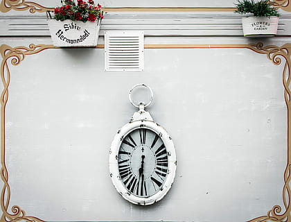 oval, blanc, pantalla de rellotge analògic, 6, en punt, negre, rellotge de paret analògic, 7:30, rellotge, or, vell, rellotge del rellotge, paret, jardinera, rellotge alemany, habitació, temps, cap gent, transport, a l'interior, estil retro, penjant, taula, instrument del temps, funció de construcció de parets, forma, metall, nombre, natura morta, Color blanc, roda, primer pla, Minuta, 1080P, CC0, domini públic, lliure de regalies