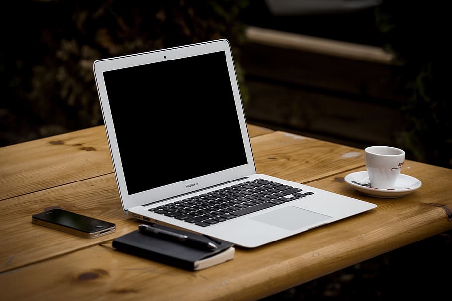 macbook air, brown, wooden, table, workstation, office, business, notebook, portable device, computer, home office, desk, iphone, work, office job, blog, blogging, writing, author, working, smartphone, apple inc, tablet pc, laptop, notepad, pen, wood, coffee, espresso, technology, apple, wireless technology, communication, connection, wood - material, no people, indoors, furniture, food and drink, drink, computer monitor, computer equipment, blank, computer network, internet, refreshment, silver colored, 5K