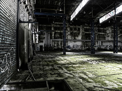 grå, metalramme, inde, lager, fabrik, hal, gammel, forlade, kørt ned, cologne, deutz ag, deutz fabrik, KHD, forladt, snavset, industri, arkitektur, indendørs, mørk, uhyggelig, bygget struktur, byggebranchen, bygning, ingen mennesker, forældet, dag, forringelse, beskadiget, loft, hjemlige værelse, nedgang, dårlig stand, vindue, rodet, fravær, arkitektoniske kolonne, mursten, ødelagt, 4K, CC0, offentligt domæne, royaltyfrie